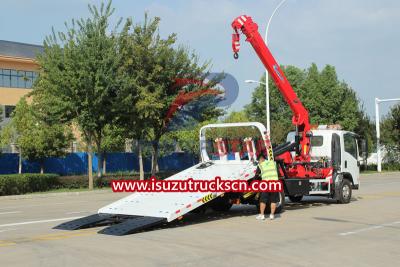 ISUZU recovery truck mounted boom crane export Grenada