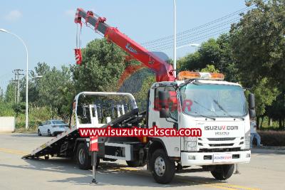 ISUZU recovery truck mounted boom crane export Grenada