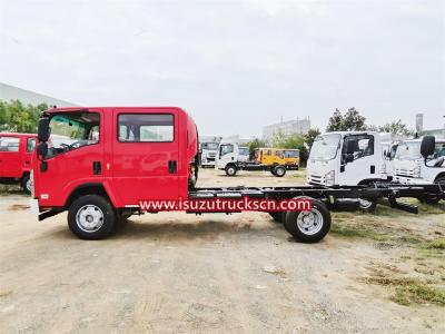 Factory price ISUZU NPR fire trucks chassis 4HK1-TCG double cabin chassis