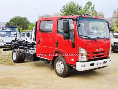Factory price ISUZU NPR fire trucks chassis 4HK1-TCG double cabin chassis