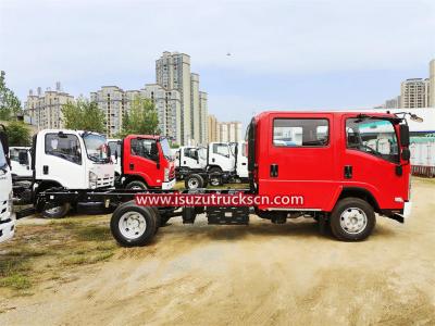 Factory price ISUZU NPR fire trucks chassis 4HK1-TCG double cabin chassis