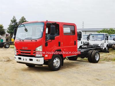 Factory price ISUZU NPR fire trucks chassis 4HK1-TCG double cabin chassis