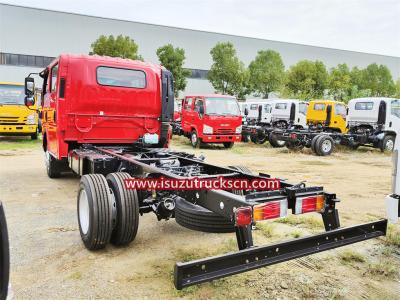 Factory price ISUZU NPR fire trucks chassis 4HK1-TCG double cabin chassis