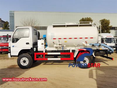 ISUZU 4000L 4×4 vacuum tank truck with 4 wheeler