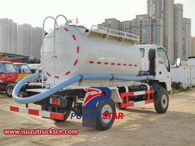 ISUZU 4000L 4×4 vacuum tank truck with 4 wheeler