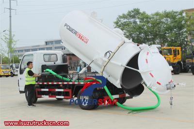 Isuzu NKR vacuum tanker truck