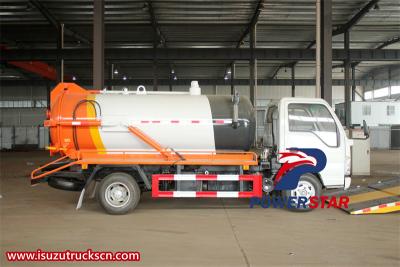Isuzu 100P sewage vacuum pump truck