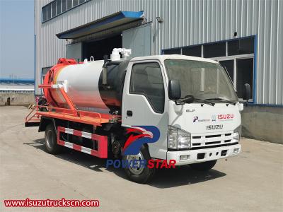 Isuzu 100P sewage vacuum pump truck