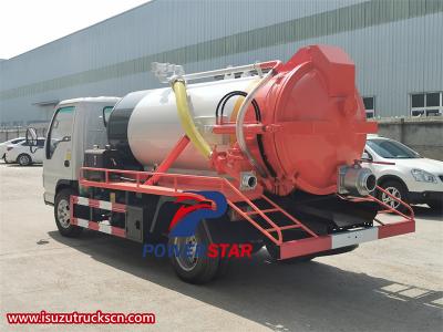 Isuzu 100P sewage vacuum pump truck