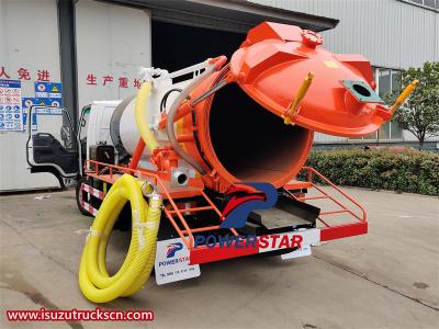 Isuzu 100P sewage vacuum pump truck