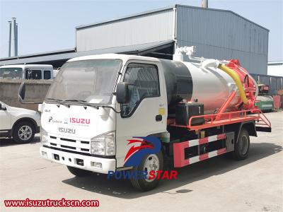 Isuzu 100P sewage vacuum pump truck