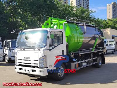 Isuzu 7 cbm vacuum tanker truck