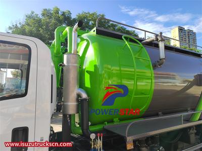 Isuzu 7 cbm vacuum tanker truck