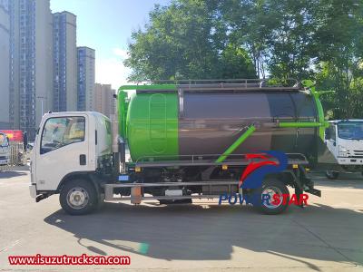 Isuzu 7 cbm vacuum tanker truck