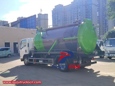 Isuzu 7 cbm vacuum tanker truck