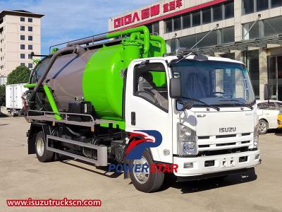 Isuzu 7 cbm vacuum tanker truck