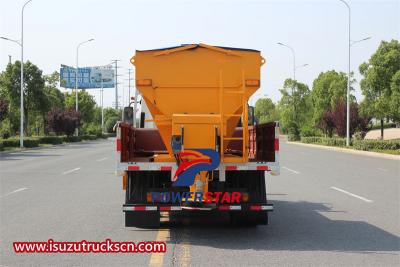 ISUZU snowplow truck with salt spreader