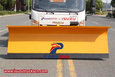 ISUZU snowplow truck with salt spreader