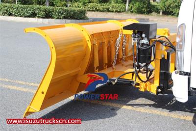 ISUZU snowplow truck with salt spreader