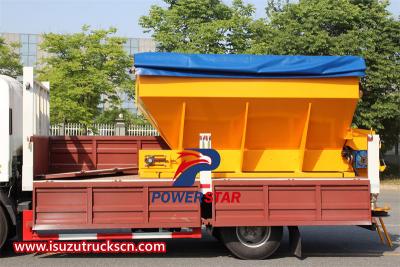 ISUZU snowplow truck with salt spreader