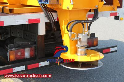 ISUZU snowplow truck with salt spreader