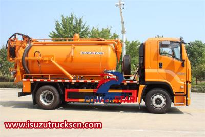Customized ISUZU FVR combined sewer cleaner truck