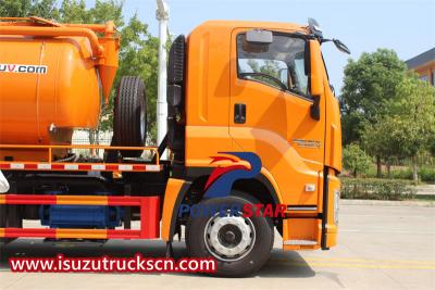 Customized ISUZU FVR combined sewer cleaner truck