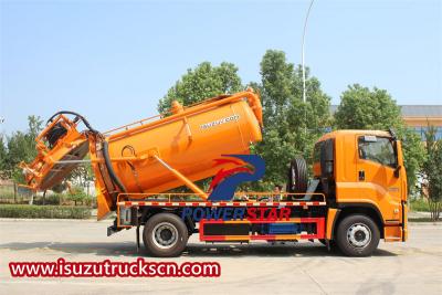 Customized ISUZU FVR combined sewer cleaner truck