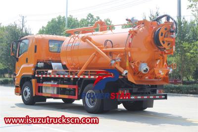 Customized ISUZU FVR combined sewer cleaner truck