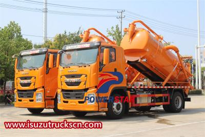 Customized ISUZU FVR combined sewer cleaner truck