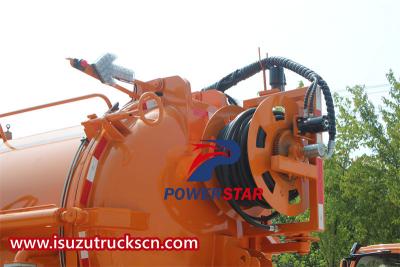 Customized ISUZU FVR combined sewer cleaner truck