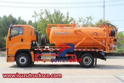 Customized ISUZU FVR combined sewer cleaner truck