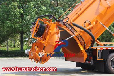 Customized ISUZU FVR combined sewer cleaner truck