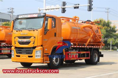 Customized ISUZU FVR combined sewer cleaner truck