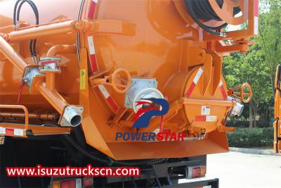 Customized ISUZU FVR combined sewer cleaner truck