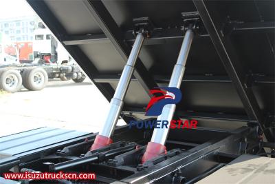 Isuzu lorry truck with 5 T folding crane