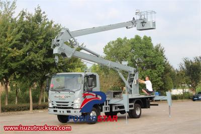 Isuzu KV100 knuckle boom aerial platform truc