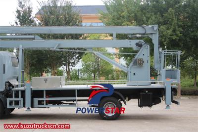 Isuzu KV100 knuckle boom aerial platform truc