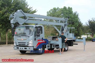 Isuzu KV100 knuckle boom aerial platform truc