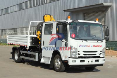 isuzu npr Chassis Crane Truck with Dump truck