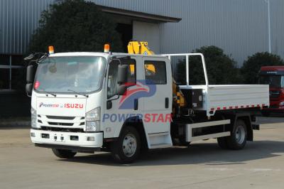 isuzu npr Chassis Crane Truck with Dump truck