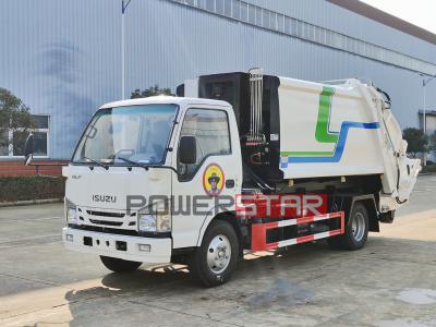 Isuzu 120HP hook lifter refuse compactor truck