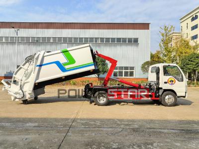 Isuzu 120HP hook lifter refuse compactor truck