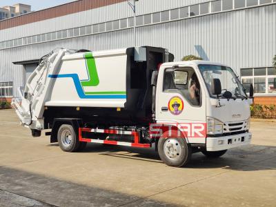 Isuzu 120HP hook lifter refuse compactor truck