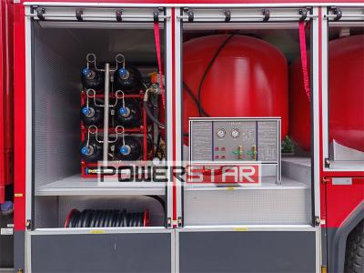 Isuzu ELF dry powder nitrogen fire truck