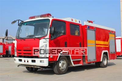 Isuzu ELF dry powder nitrogen fire truck