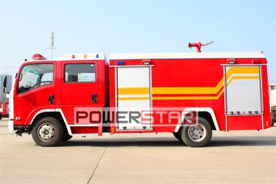 Isuzu ELF dry powder nitrogen fire truck
