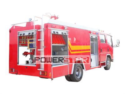 Isuzu ELF dry powder nitrogen fire truck
