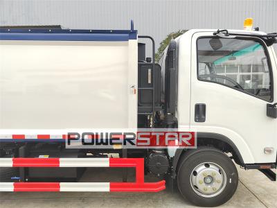 Isuzu 4HK1 engine recycling rear loader garbage truck