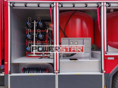 Isuzu ELF dry powder nitrogen fire truck